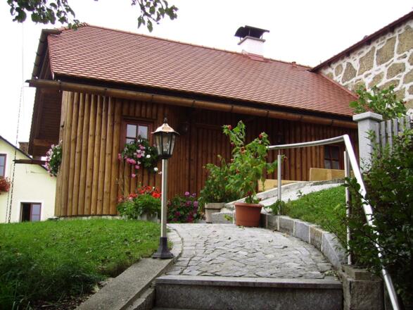 Blockhütte Kern Außenansicht