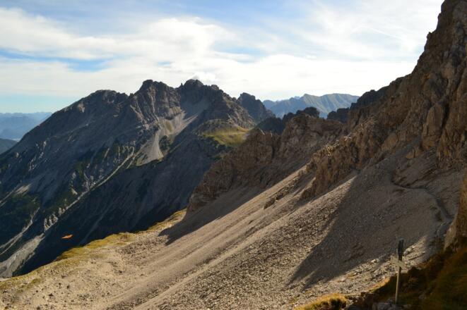 Auf dem Weg von der Balkenscharte zum Kalten Winkel.