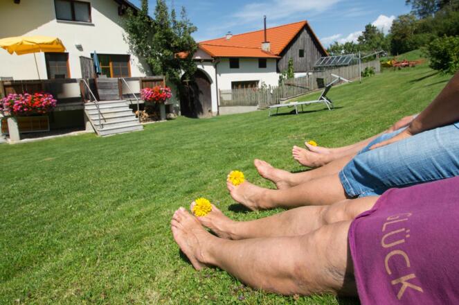 Garten mit Terrassenabgang