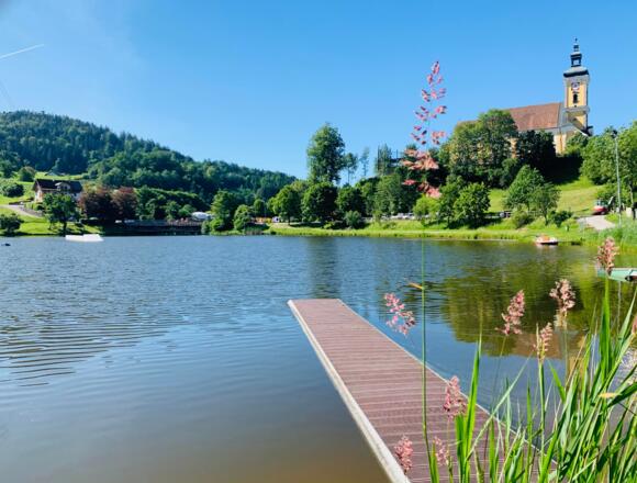 Waldhausen - Badesee Steg beim Wakeboardlift 2020