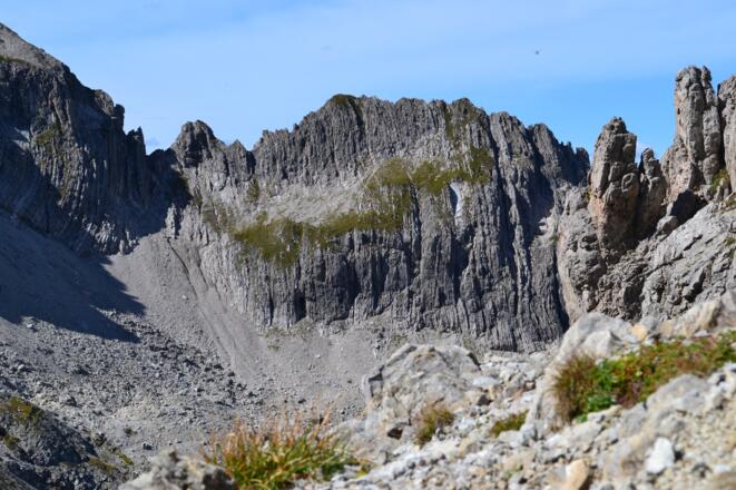 Blick aus der Balkenscharte zum Wiedemerkopf.