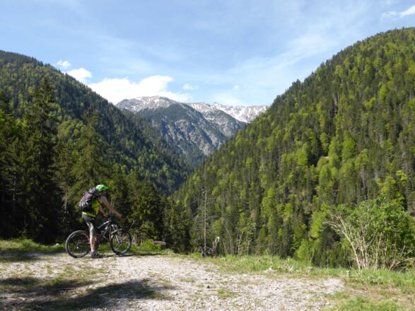 Mountainbiketour - Planseerunde, Blick auf Geierköpfe