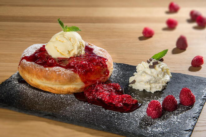 Himbeer Bauernkrapfen