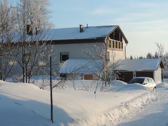 tief verschneit im Winter