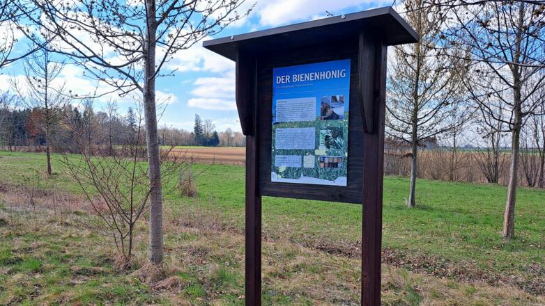 Infotafel zum Bienenhonig