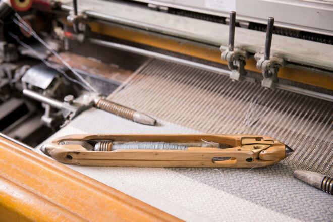 Webstuhl mit Weberschifferl