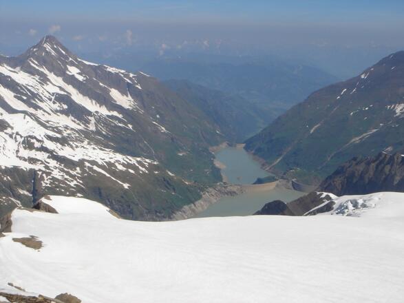 Tiefblick zu den Kapruner Stauseen