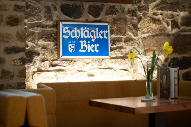 Stiftskeller Schankraum Tafel Schlägl Bier