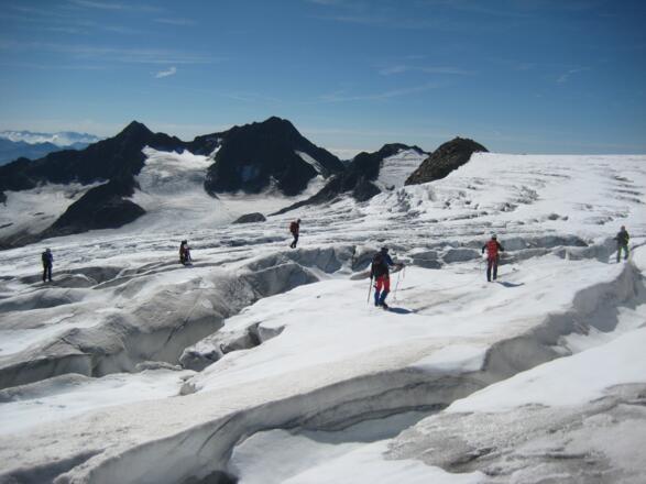 Gletscherübung in der Nähe von der Müllerhütte