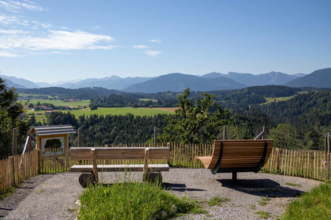 Aussicht am Wildgehege an der Schönegger Käsealm