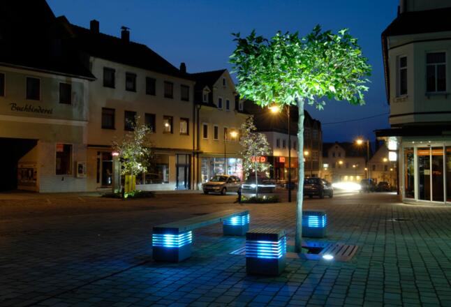 Neustadt bei Coburg bei Nacht