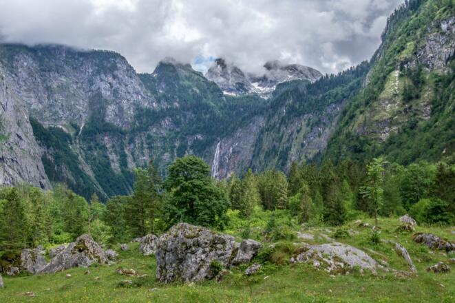 Blick von der Saletalm zum Röthbachfall