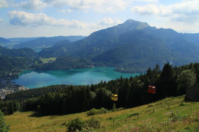 Wolfgangsee mit Gondeln