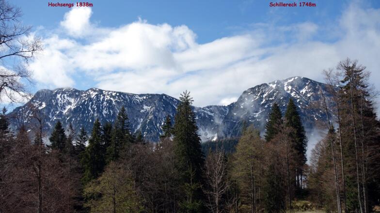 Sengsengebirge beim Abstieg von ~1220m gesehen