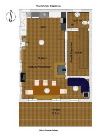 Chalet Skizze 1 EG