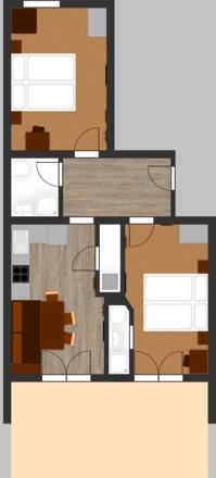 Raumplan Appartement Wenderkogel