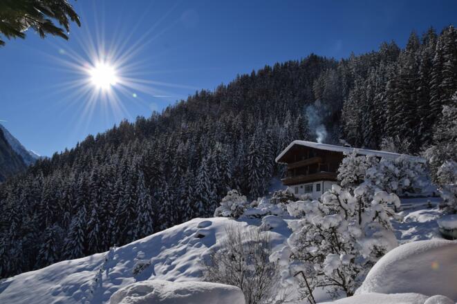 Aussicht zum Bauernhaus