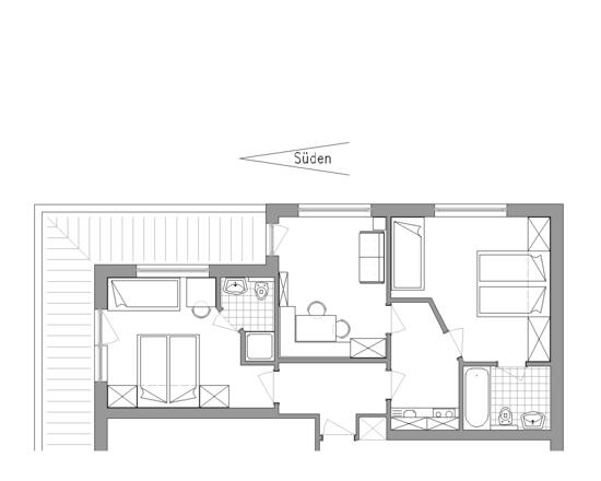 Appartement B Skizze Haus Leo Soelden Oetztal