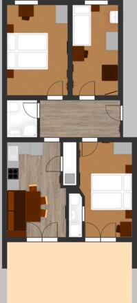 Raumplan Appartement Blockkogel