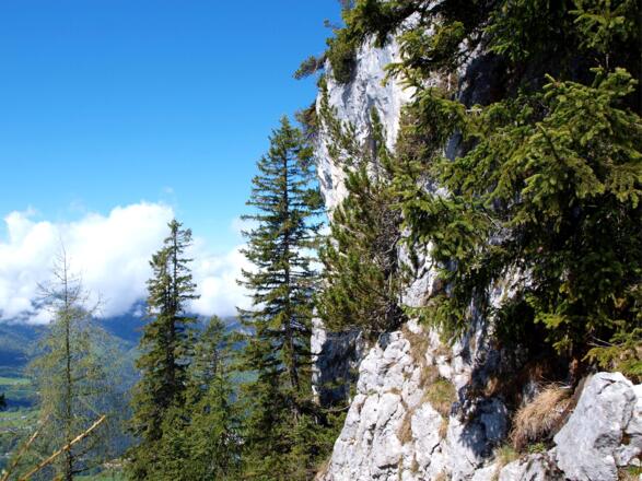 Steiler Gipfelaufbau um 1400 m