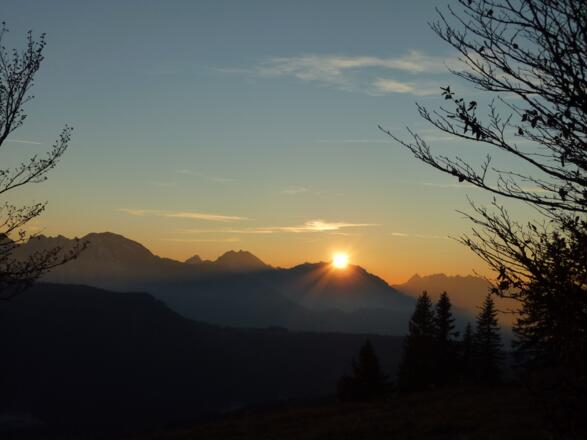 Sonnenuntergang am Anzenberg