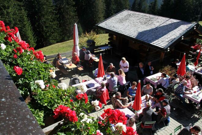 Bühlalpe Mittelberg Terrasse