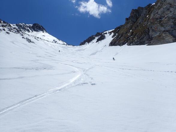 Langsam wird der Schnee tiefer