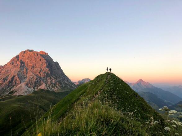 am Weg zur Höferspitze mit Widderstein im Hintergr