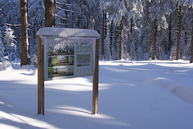 Info-Tafel unterm Predigtstuhl