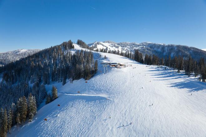 Bergstation und Abfahrt