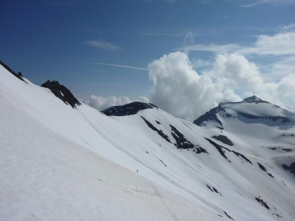 Rückblick zum Kloben und Brennkogel