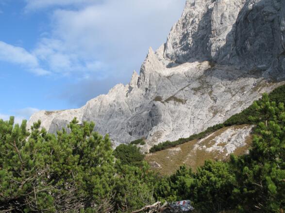 Wegverlauf an der Stadelmauer entlang, ungefähr LIcht-Schatten-Grenze