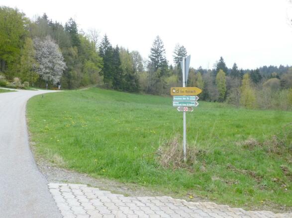 Hinweisschild nach Öd in Hungerszell