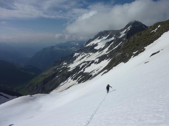 Blick zur Racherin, links das Guttal