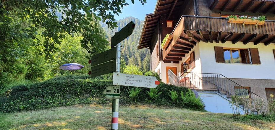 Haus und Wanderwege