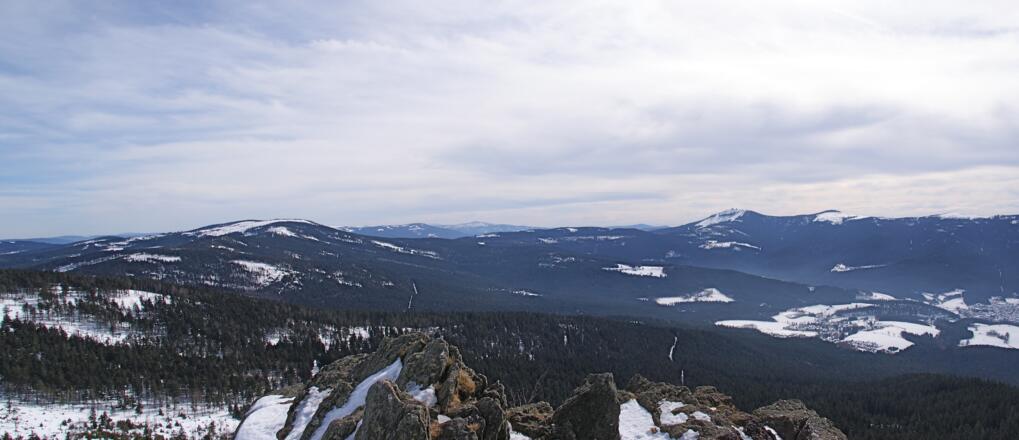 Panorama vom Zwercheck zum Großen Arber