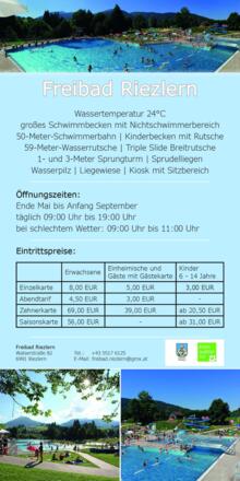 Flyer Freibad Riezern 2023