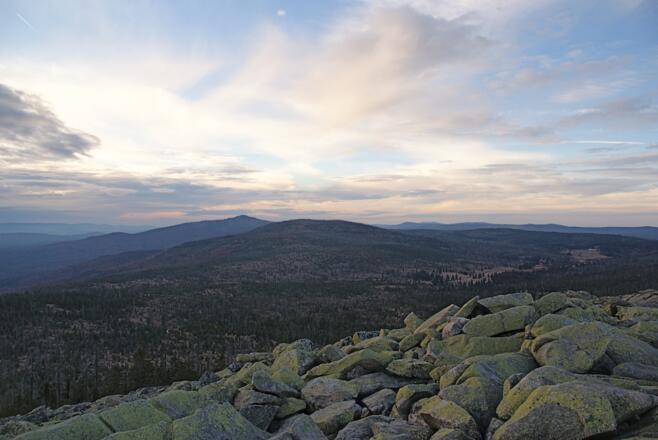Blick vom Lusen zum Rachel