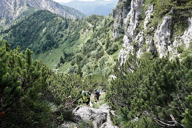 Querpassage im Hochfellnanstieg