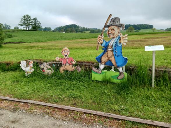 Pferdeeisenbahnhof Kerschbaum, Karikaturen Hörbst