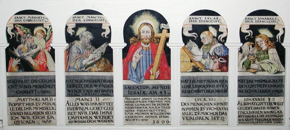 Darstellung Christi inmitten der Vier Evangelisten - St. Nikolaus - Lauenstein