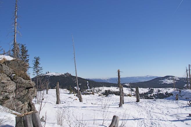 Kleiner Arber - Ausblick zum Großen Arber und Rachel