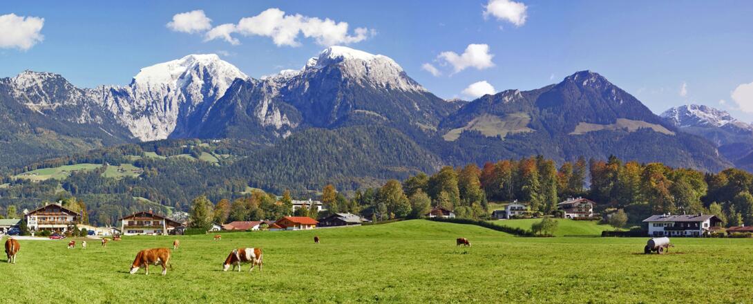 Oberschönau mit Hoher Göll, Brett und Jenner