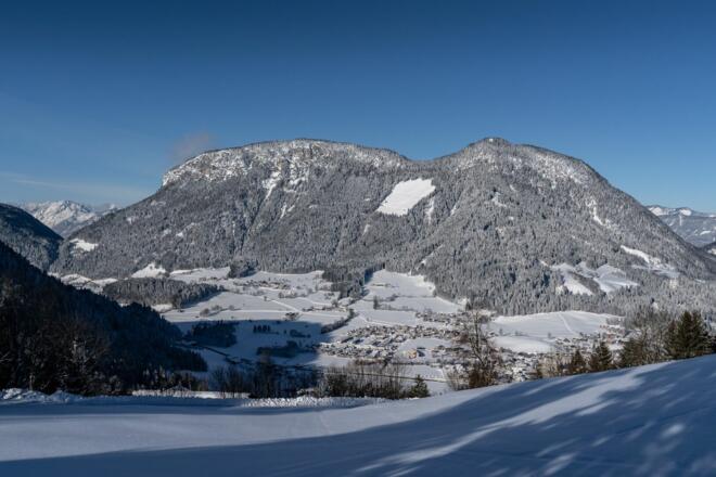 Söll_Ortsansicht_Winter_Wilder Kaiser