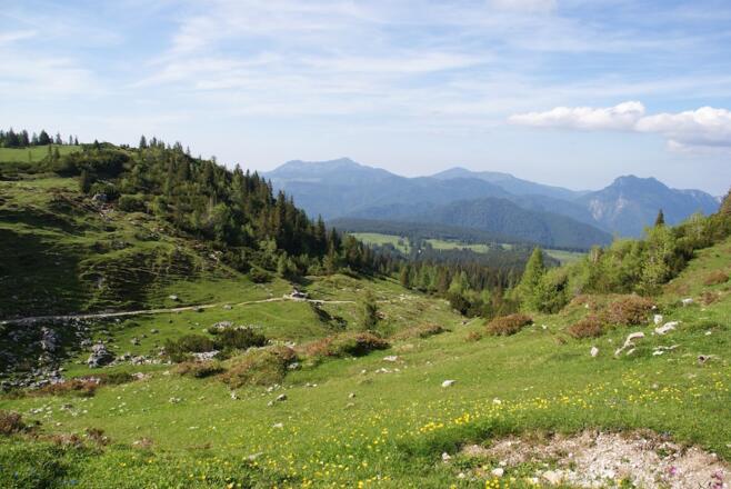 Blick über dem Straubinger Haus nach Norden