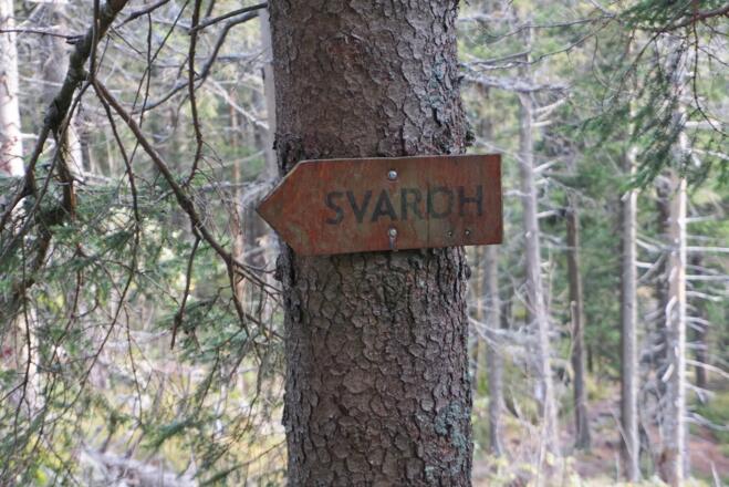 Das Schild weist zum Grenzsteig