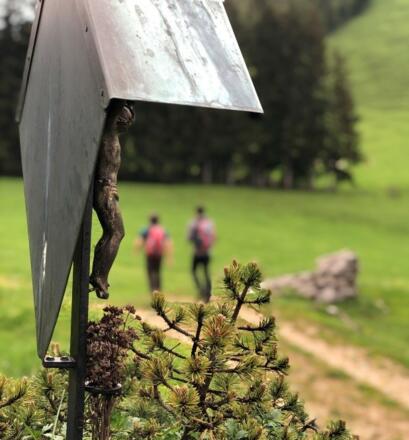 Wanderer zur Weissenalm
