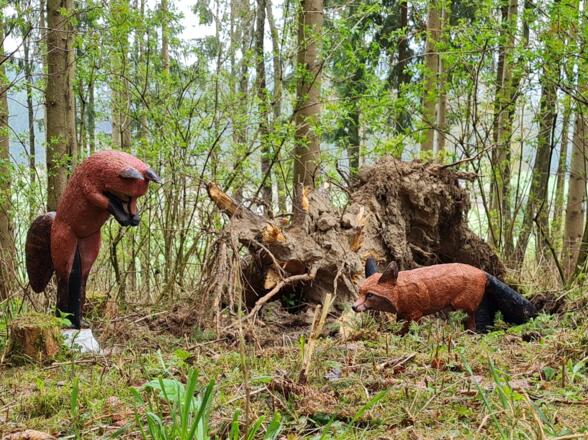 Bogensportziel Füchse
