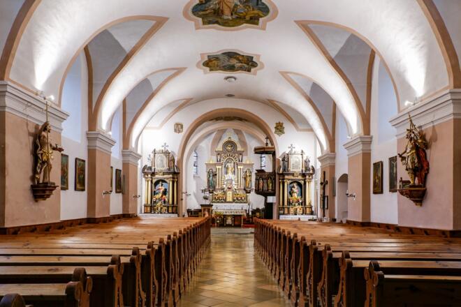 Innenansicht Pfarrkirche Liebenau