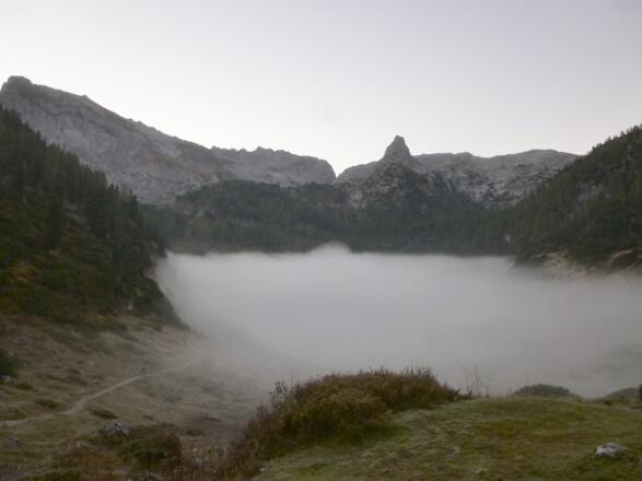 Funtensee im Nebel bei minus 5 Grad